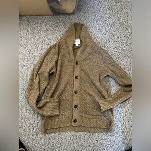 Cozy men’s cotton poly shawl cardigan